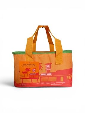 Trader Joe's Orange Green Insulated Mini Tote Lunch Bag